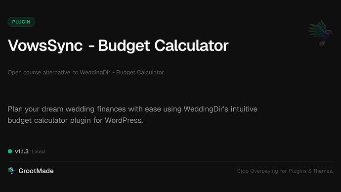 VowsSync - Budget Calculator
