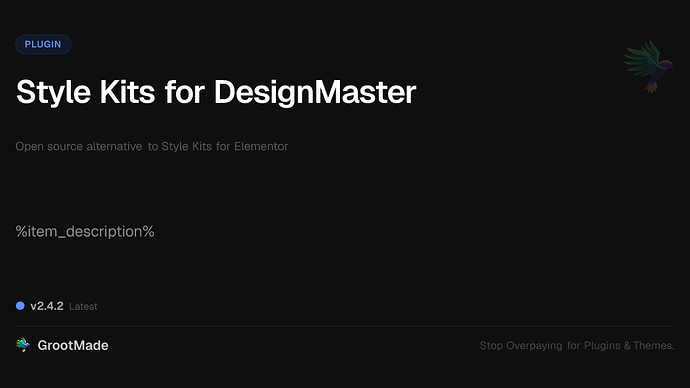 Style Kits for DesignMaster