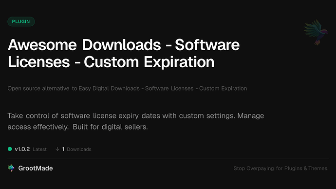 Awesome Downloads - Software Licenses - Custom Expiration