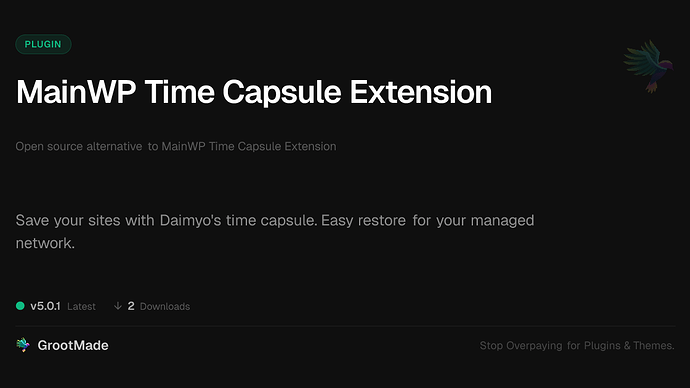 MainWP Time Capsule Extension