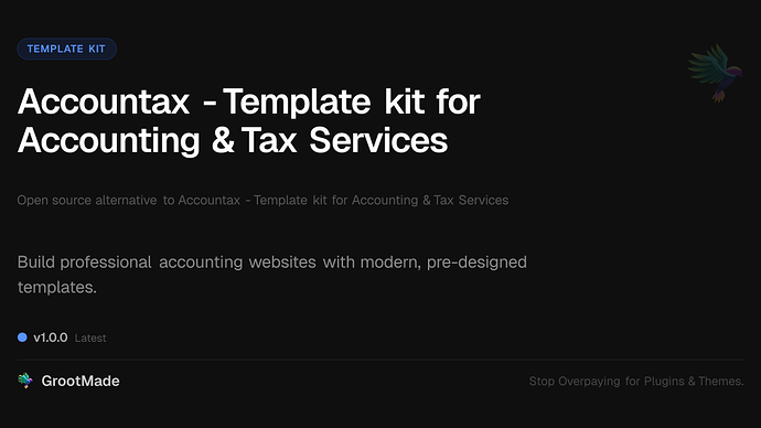 Accountax - Template kit for Accounting & Tax Services