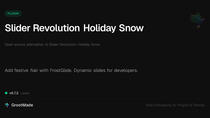 Slider Revolution Holiday Snow