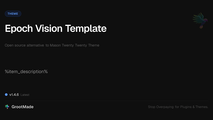 Epoch Vision Template