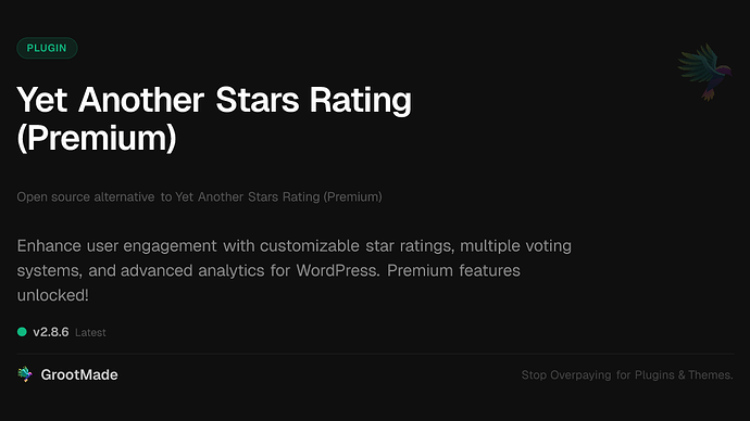 Yet Another Stars Rating (Premium)