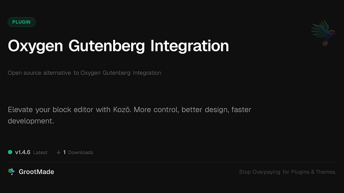 Oxygen Gutenberg Integration