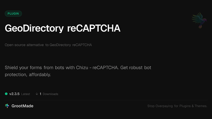 GeoDirectory reCAPTCHA