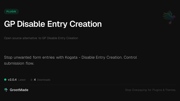GP Disable Entry Creation