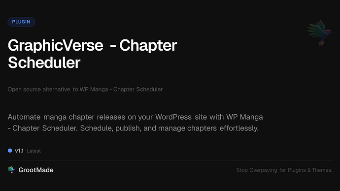GraphicVerse - Chapter Scheduler