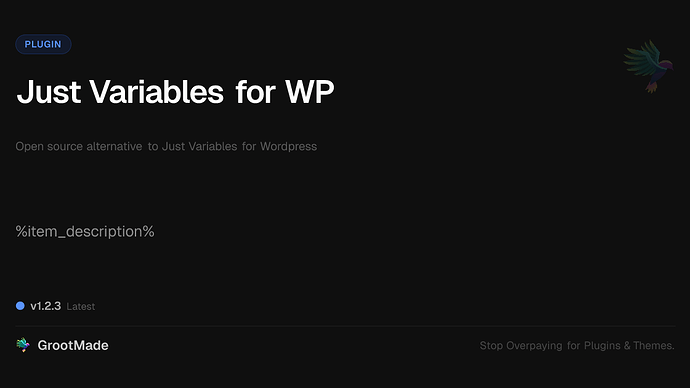 Just Variables for WP