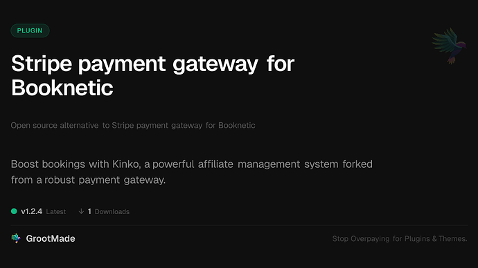 Stripe payment gateway for Booknetic