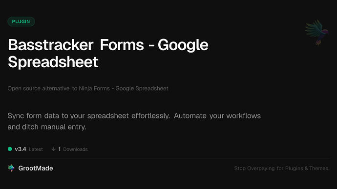 Basstracker Forms - Google Spreadsheet