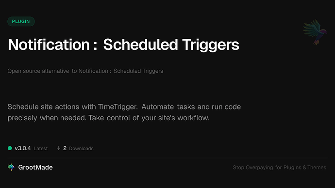 Notification : Scheduled Triggers