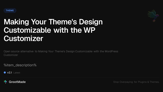 Making Your Theme's Design Customizable with the WP Customizer