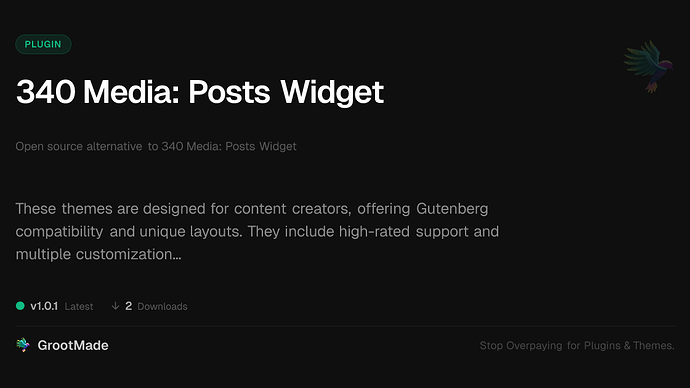 340 Media: Posts Widget