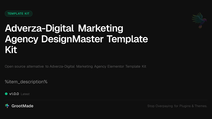 Adverza-Digital Marketing Agency DesignMaster Template Kit