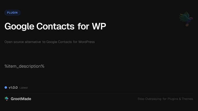 Google Contacts for WP