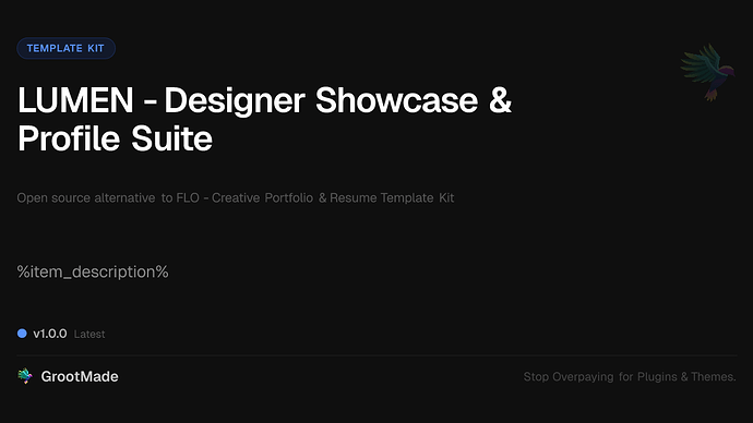 LUMEN - Designer Showcase & Profile Suite