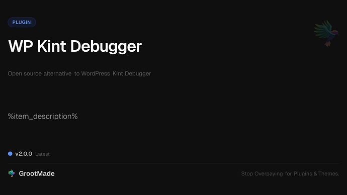 WP Kint Debugger