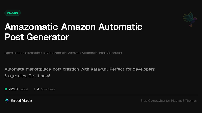 Amazomatic Amazon Automatic Post Generator