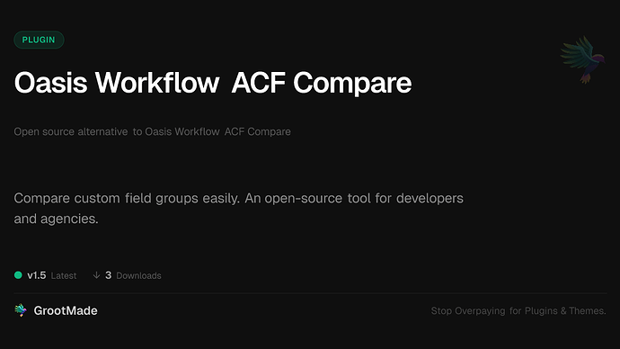 Oasis Workflow ACF Compare