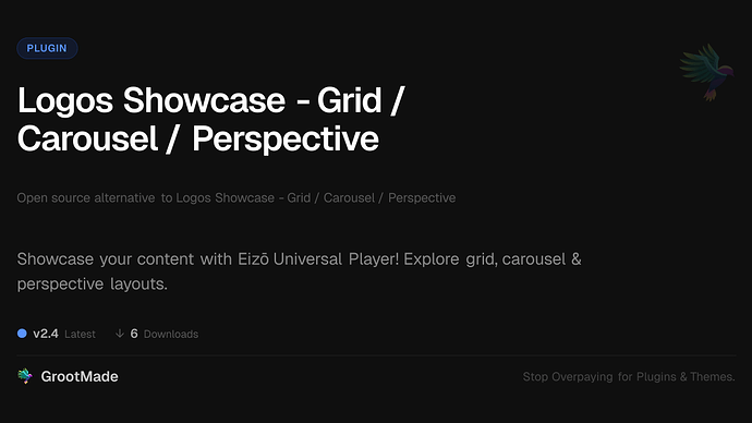 Logos Showcase - Grid / Carousel / Perspective