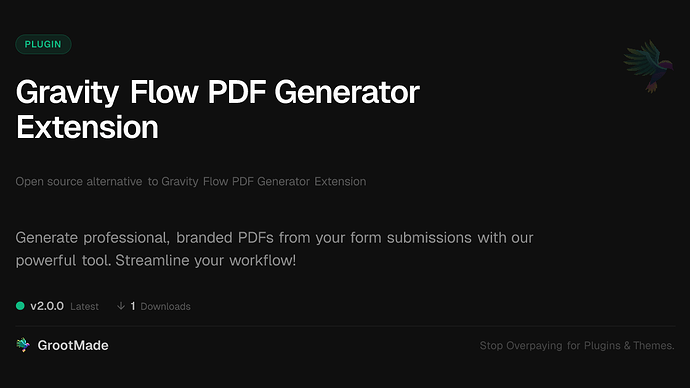Gravity Flow PDF Generator Extension
