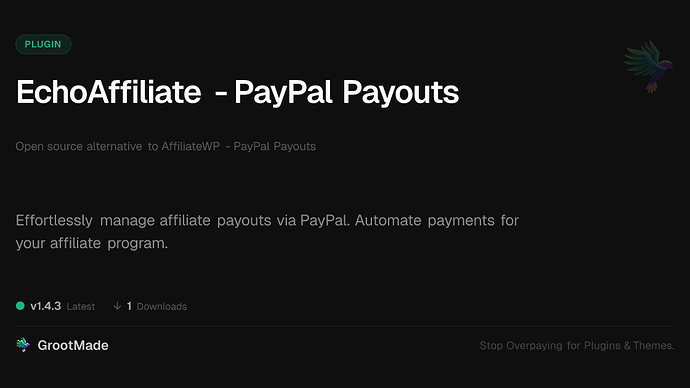 EchoAffiliate - PayPal Payouts