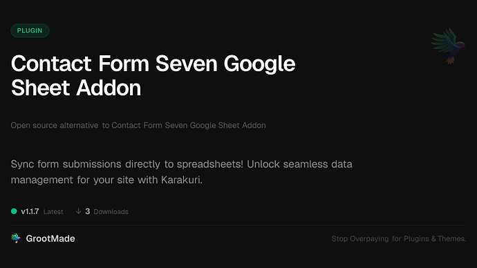 Contact Form Seven Google Sheet Addon