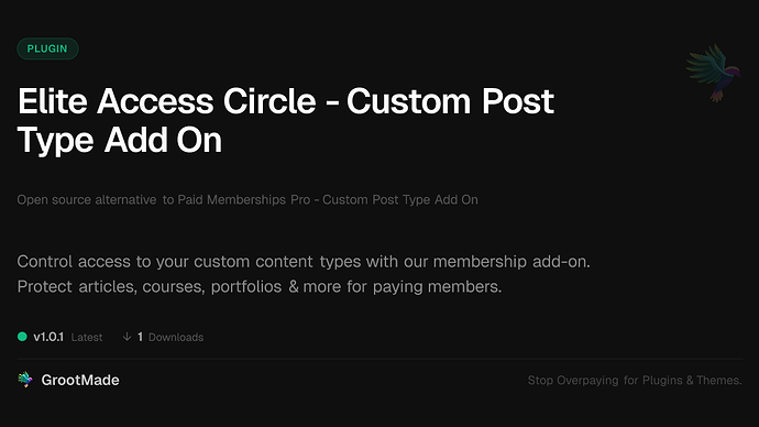 Elite Access Circle - Custom Post Type Add On