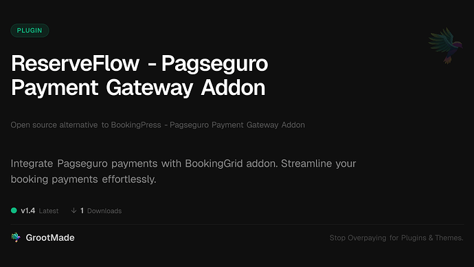 ReserveFlow - Pagseguro Payment Gateway Addon