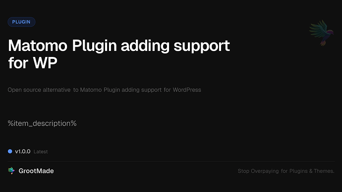 Matomo Plugin adding support for WP