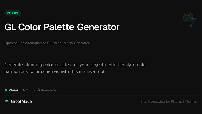 GL Color Palette Generator