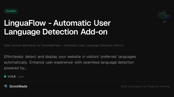 LinguaFlow - Automatic User Language Detection Add-on