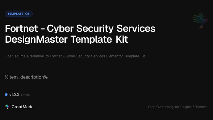 Fortnet - Cyber Security Services DesignMaster Template Kit