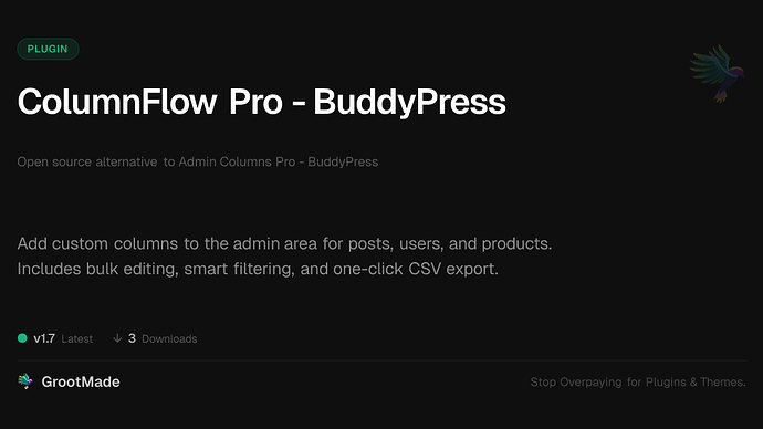 ColumnFlow Pro - BuddyPress