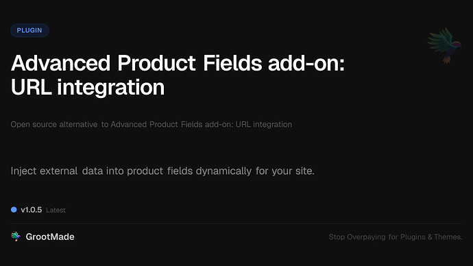 Advanced Product Fields add-on: URL integration