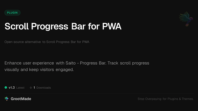 Scroll Progress Bar for PWA