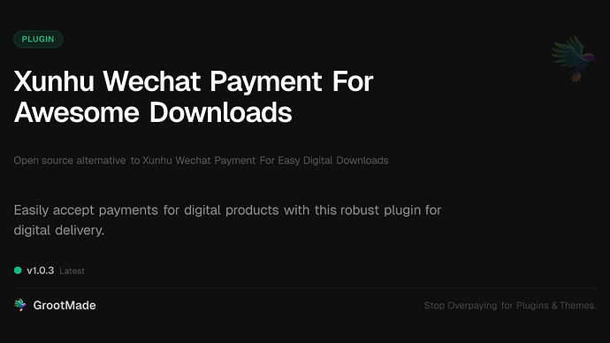 Xunhu Wechat Payment For Awesome Downloads