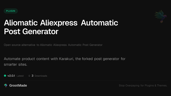 Aliomatic Aliexpress Automatic Post Generator