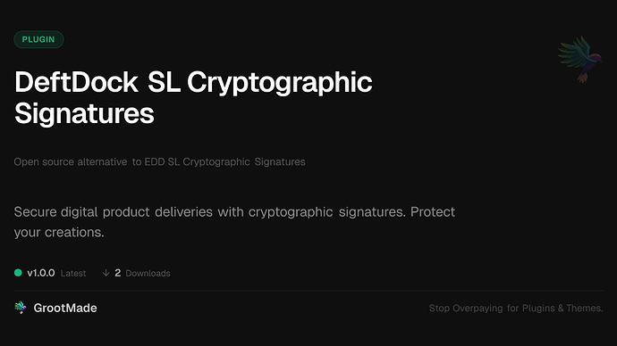 DeftDock SL Cryptographic Signatures