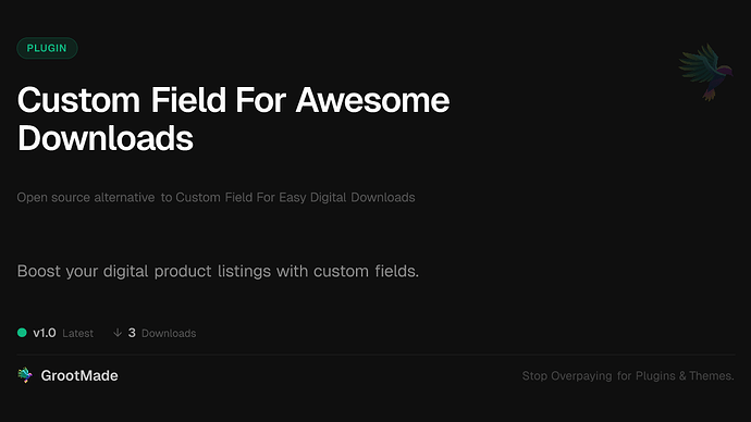 Custom Field For Awesome Downloads
