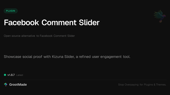 Facebook Comment Slider