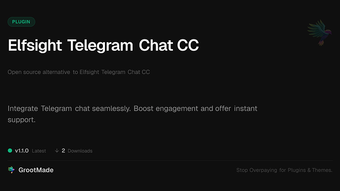 Elfsight Telegram Chat CC