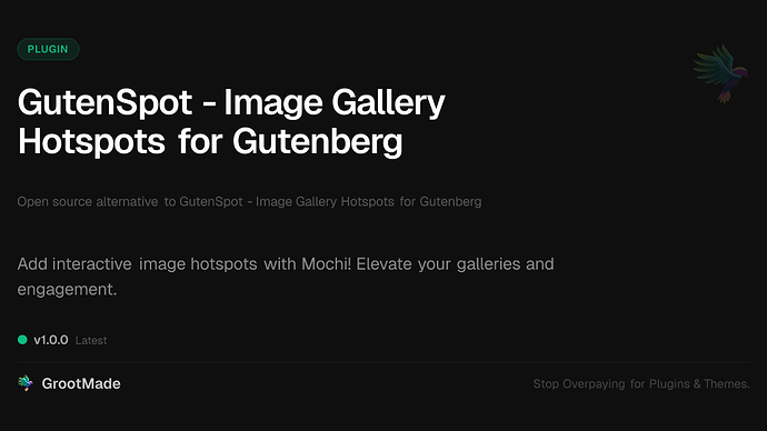 GutenSpot - Image Gallery Hotspots for Gutenberg