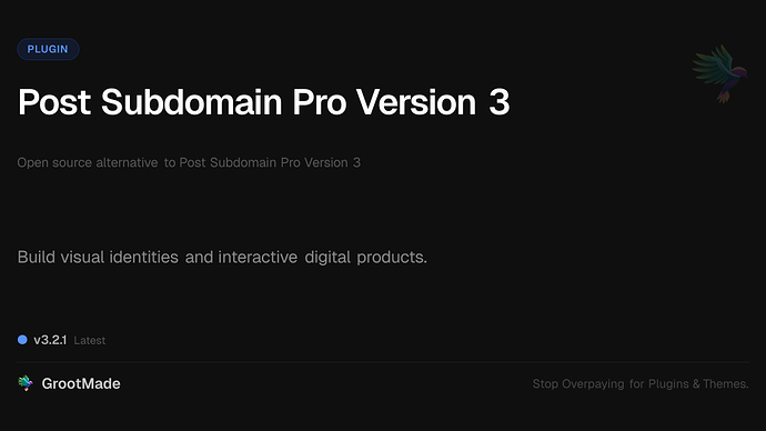 Post Subdomain Pro Version 3