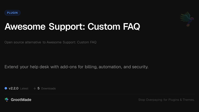 Awesome Support: Custom FAQ