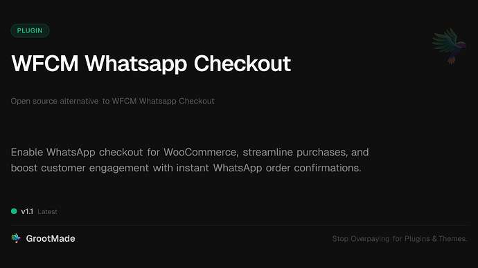 WFCM Whatsapp Checkout