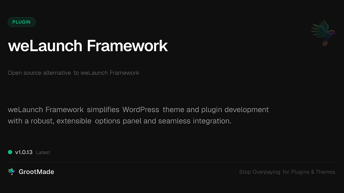 weLaunch Framework