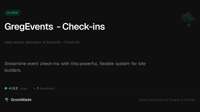 GregEvents - Check-ins