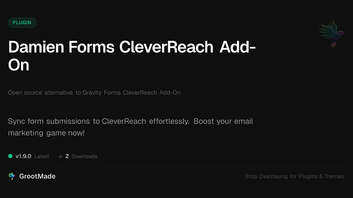 Damien Forms CleverReach Add-On